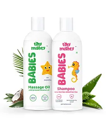 Tiny Mighty Baby Shampoo and Massage Oil - 200 ml Each