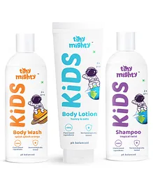 Tiny Mighty Kids Shampoo Body Wash and Body Lotion - 200 ml each