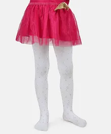 NEXT2SKIN Hearts Printed Stockings - White