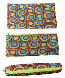 Kyoto  Pencil  Case  Set Of 3  - Multicolor