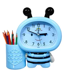 FunBlast Twin Bell Alarm Clock with Pen Holder  Blue