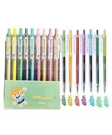 FunBlast Metallic Glitter Pen Set for Kids 18 Pcs - Multicolour