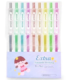 FunBlast Metallic Glitter Pen Set 9 Pcs - Multicolour