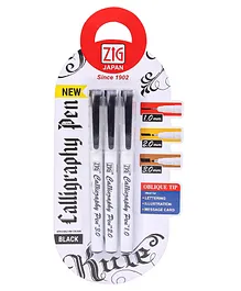 Zig Calligraphy Pens Black - Pack of 3