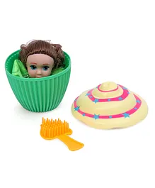 Cupcake Surprise Doll (Core) Toy Amenda With Brush  - Green