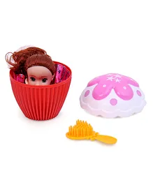 Cupcake Surprise Doll (Core) Toy Ava With Brush - Red