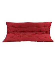 Faburaa Elite Multipurpose Soft Foldable Floor Cushion Cotton - Red