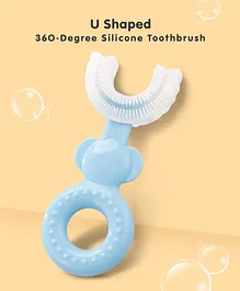 Domenico Soft Sillicone U-Shaped Head 360 Toothbrush - Blue