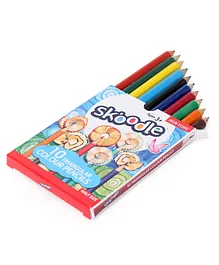 Skoodle Triangular Mini Colour Pencils Pack Of 10 - Multicolor
