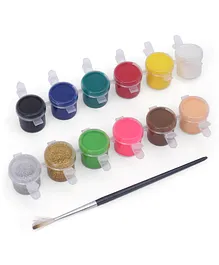 Skoodle Tempera Colours And Brush Pack Of 13 - Multicolor