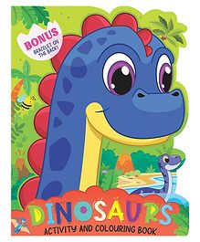 Die Cut Animal Shaped Dinosaur Activity and Colouring Book - English