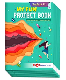 Target Publication My Fun Project BookSingle Line Ruled Combo of 12 - 32 Pages Each