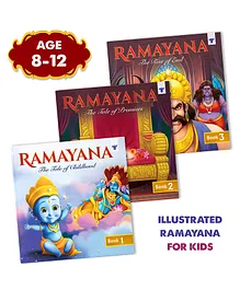 Ramayana Story Book for Kids Part 1, Part 2 & Part 3, Combo of 3 Books - English