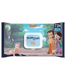 Bumtum Chota Bheem Baby Wet Wipes With Lid Pack Of 1 - 72 Wipes