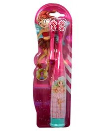Enorme Battery Powered Electric Soft Bristles Toothbrush with Extra Brush - Pink