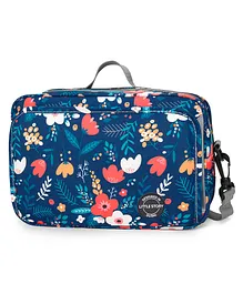 Little Story Baby Diaper Changing Clutch Kit Floral Print - Blue