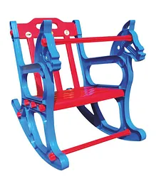 National Plastic Rocking Chair - Red & Blue
