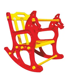 National Plastic Rocking Chair - Red & Yellow