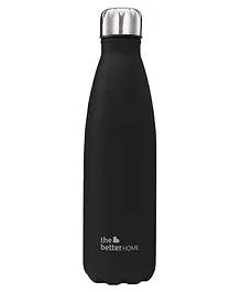 The Better Home 304 Food Grade Insulated Water Bottle Black - 1 Ltr