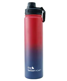The Better Home Insulated Water Bottle With Sipper Blue Maroon - 710 ml