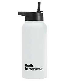 The Better Home Insulated Sipper Water Bottle White - 1 Litre