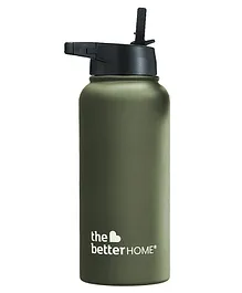The Better Home Insulated Sipper Water Bottle Green - 1 Litre