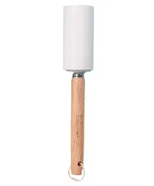 The Better Home Lint Roller For Clothes With Wooden Handle  - White Brown