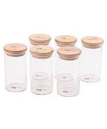 The Better Home Borosilicate Glass Jars Pack of 6 - 300 ml each 