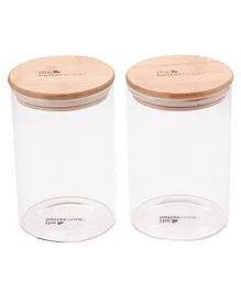 The Better Home Borosilicate Glass Jars Pack of 2 - 1000 ml each
