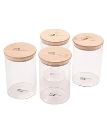 The Better Home Borosilicate Glass Jars Pack of 4 - 1000 ml each  