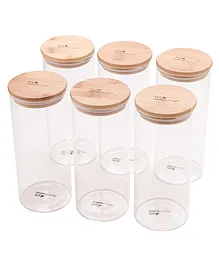 The Better Home Borosilicate Glass Jars Pack of 6 - 1000 ml Each