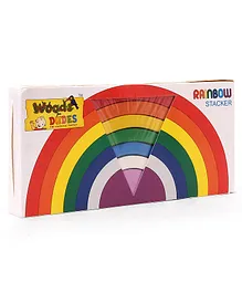 Woods For Dudes Rainbow Stacking Toy - 7 Rings