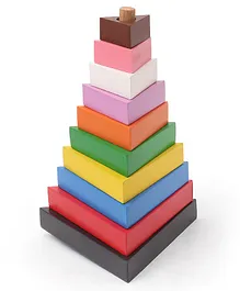 Woods For Dudes Triangle Shape Wooden Stacking Toy Multicolor - 9 Stacks