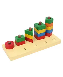 Woods For Dudes 5 Shapes Stack Toy - Multicolor