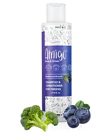 Amigo Deep Nourishing 2 in 1 Shampoo & Conditioner with Blueberry & Broccoli Extract - 200 ml