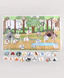 Woods for Dudes Play & Learn Wild Animals Activity Mat - Multicolour