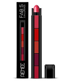 Renee Cosmetics Fab 5 Matte Finish 5 In 1 Lipstick - 7.5g