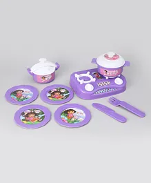 Dora Kitchen Set  Utensils Toy Set Of 9 Pieces - Purple