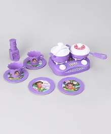 Dora Kitchen Set Utensils Toy Set Of  10 Pieces - Purple