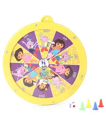 Dora The Explorer 2 In 1 Round Magnetic Dart Board Game Small (Colour May Vary)