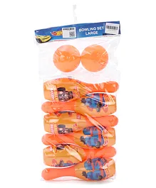 Hotwheels Bowling Set Large Pack Of 6 Pieces - Orange