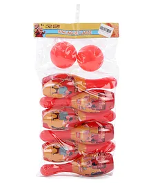Motu Patlu Bowling Set Large Pack Of 6 Pieces - Pink