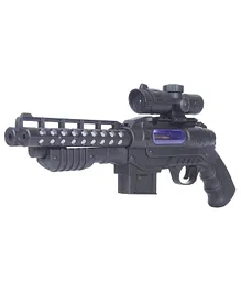 VParents Light and Sound Musical Double Barrel Gun Toy with Vibration and Laser Shot Gun Toy for Boys -Color may vary