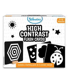 Skillmatics High Contrast Flash Cards Black White - 30 Cards