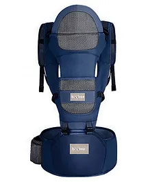 Baybee 9 in 1 Ergo & Hip Seat Baby Carrier with 9 Carry Positions Baby Carrier Cum Kangaroo Bag with Safety Belt - Blue