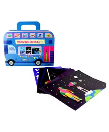 Scoobies Space Drawing Stencil Set Multicolour - 6 Pieces