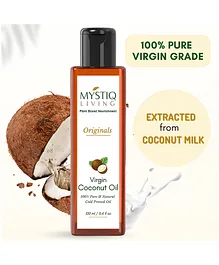 Mystiq Living Extra Virgin Coconut Oil Baby Massage Oil Baby Hair Oil Pure Coconut Oil for Baby and Kids- 100 ml