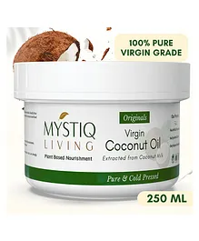 Mystiq Living Extra Virgin Coconut Oil Baby Massage Oil Baby Hair Oil Pure Coconut Oil for Baby and Kids- 250 ml