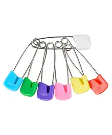 Syga Adjustable Safety Pins Pack of 12  - Multicolor