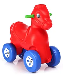 Little Fingers Horse Shaped Ride On - Red and Blue